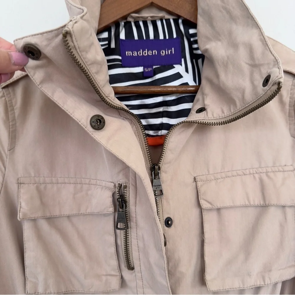 Steve Madden spring jacket, zip front with drawstring waist, cotton blend - Picture 5 of 16